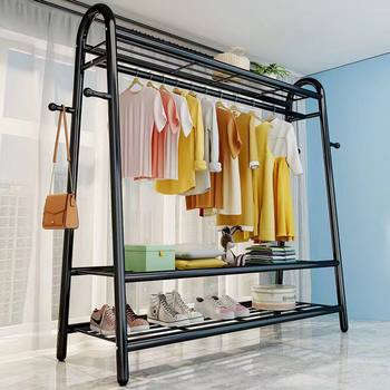 Clothes Hanger Floor-Standing Household Student Dormitory Folding Clothes Hanging Shelf in Bedroom Simple Storage and Arrangement Cooling Rod