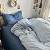 Class a Simple Pure Color Washed Cotton Four-Piece Set Single and Double Student Dormitory Quilt Cover Bed Sheets Three-Piece Set Universal for All Seasons