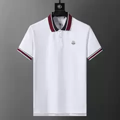 Cross-Border Trendy Brand Foreign Trade European Style Polo Shirt for Men, Solid Color Business Casual Jacquard Lapel Short-Sleeve Loose Fit