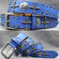 Cross skull blue