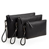 2022 New woven leather clutch men's wallet soft handbag large capacity mobile phone bag business underarm bag