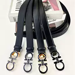 2026 New Simple Belt White Belt Men's Jeans High-End Black Men's Belt Wholesale