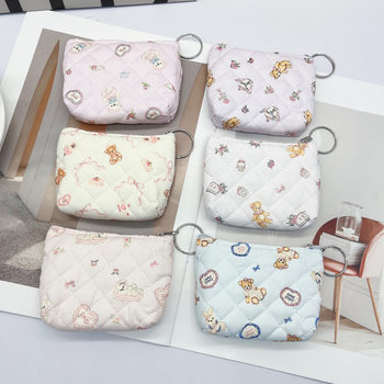 Lingge new canvas coin purse student coin bag hand small wallet small fresh storage bag manufacturers wholesale