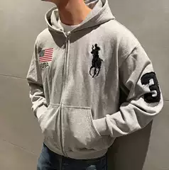 Foreign Trade European and American Embroidered Patch Hoodie Men's High Street Niche Design Sweatshirt Loose Versatile Jacket Trendy Cross-Border