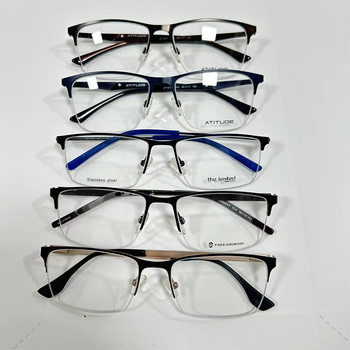 Mixed Batch Processing of High-End Fashionable Metal Glasses Frames for Men and Women, Versatile Frames That Can Be Equipped with Myopia Lenses