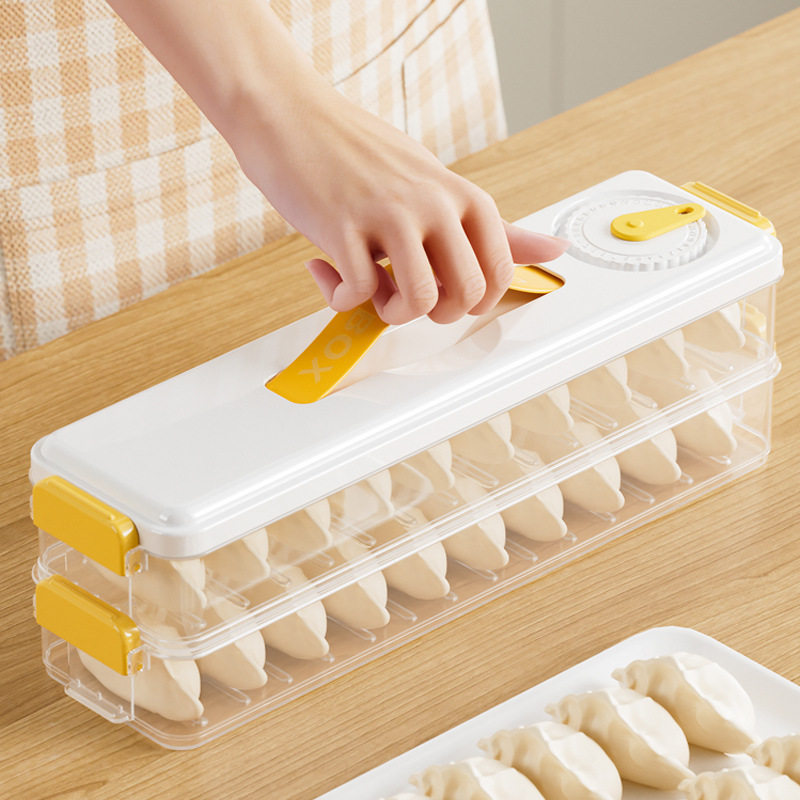 Refrigerator Dumpling Box Food Grade Freezing Special Narrow Slot Sealed Fresh-keeping Box Wonton Quick-frozen Kitchen Refrigerator Storage Box