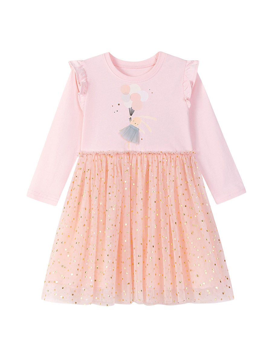 New [Style] Girls' Dress, Autumn Tulle Kids' Skirt, Cute Baby Kids' Dress