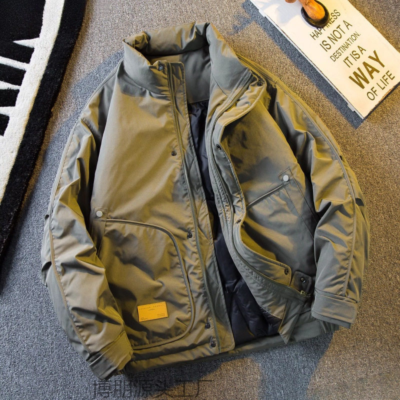 2025 American Retro Stand-Up Collar down Jacket Men's Winter Style Handsome Warm Casual Versatile Jacket