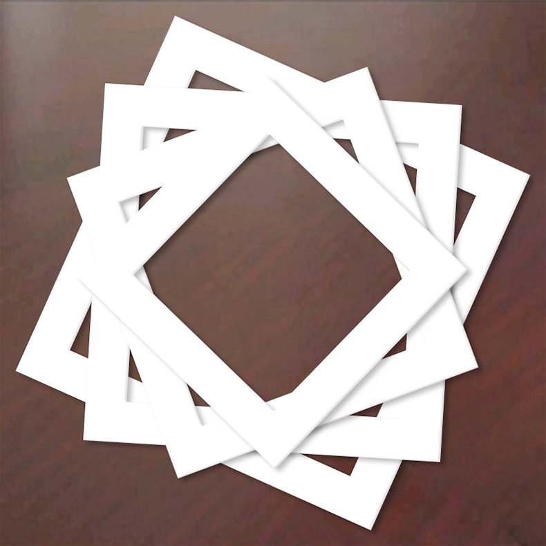 Wholesale photo frame cardboard picture frame accessories photo frame lining A3A4 cardboard 8 10 inch picture frame with hollow cardboard mounting