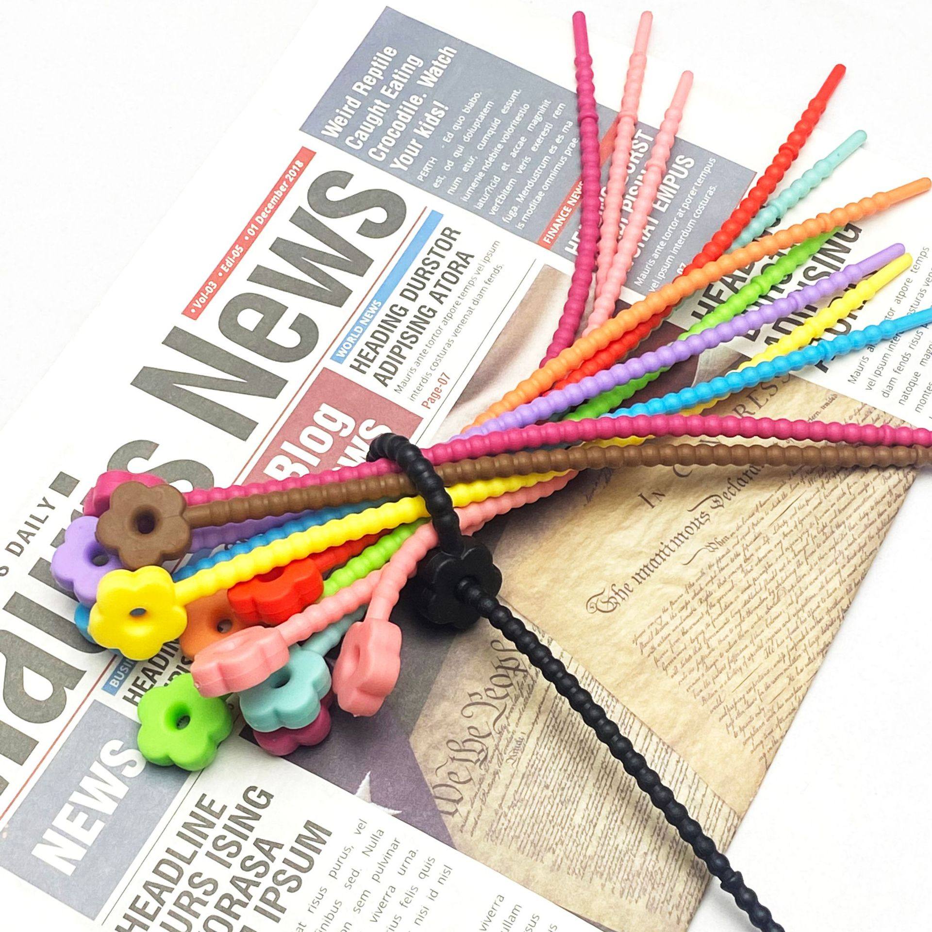 Manufacturer 210mm color silicone tie loose buckle self-locking tie strap diy handmade tie jewelry accessories