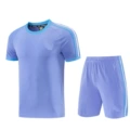 Ad11 purple and blue short-sleeved suit