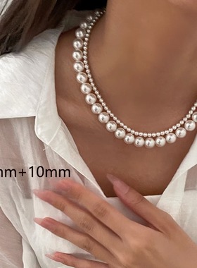 双层叠戴施家珍珠ivy珍珠女