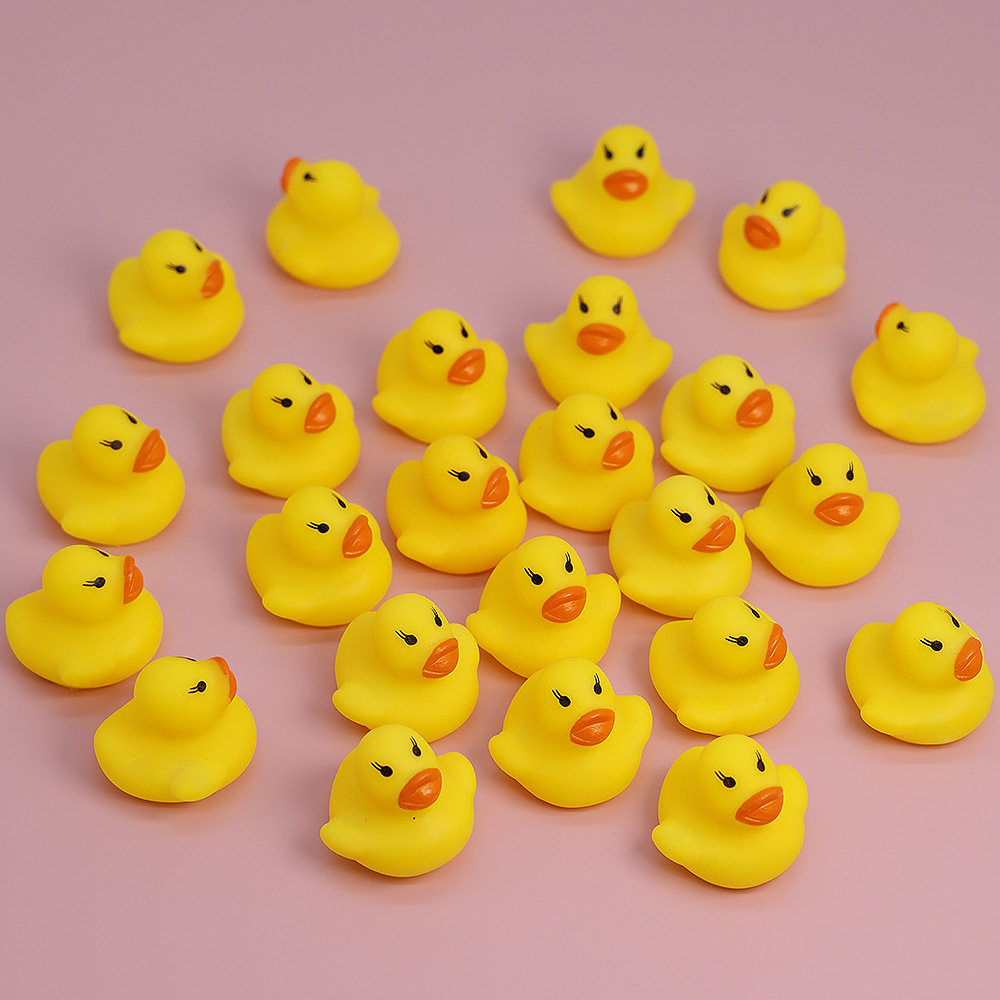 戏水鸭子小鸭子捏会响游泳搪胶小黄鸭捏捏叫洗澡玩具奶茶店小礼品