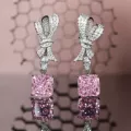 Pink diamond ice flower cut [price per pair]