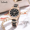 Labaoli Fashion Women's Watch, Elegant Waterproof Quartz Watch with Diamond and Mother-Of-Pearl Large Dial Calendar Watch
