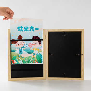 Flip photo frame KidsArtFrame cross-border explosion storage children's art painting magnetic suction frame can store photo frame