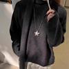 Dopamine Zircon Star Pendant Necklace Women's Sweet Cool Cold Style Long Sweat Chain Accessories All-match Fashionable Necklace Chain