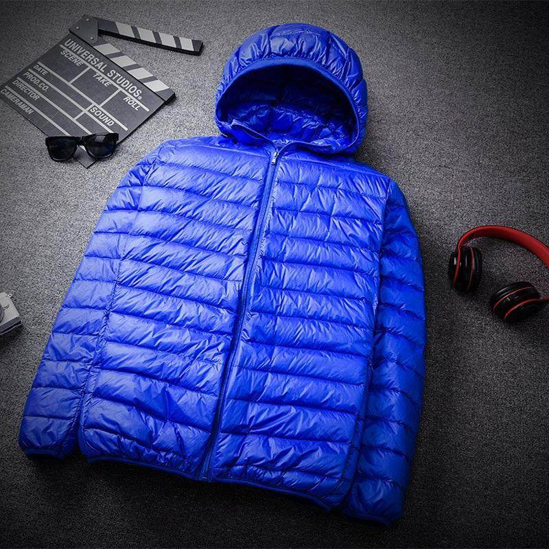 Large size thin down jacket men's winter warm plus fat plus size fat man's large coat 300 pounds