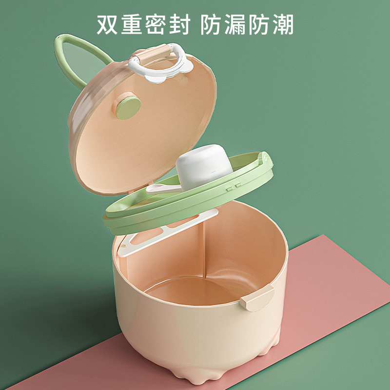 Baby storage milk powder box large capacity baby food supplement rice noodle snack storage box portable out moisture-proof sealed jar