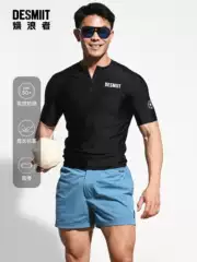 Cross-Border 2025 New Product Desmiit Men's Anti-Chlorine Short-Sleeved Swimsuit Sun Protection Surfing Wetsuit T3506