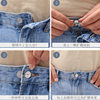 Stud-free Buttons Telescopic Removable Button Universal Buckle Extension Button Adjustable Waist Expansion Button for Jeans