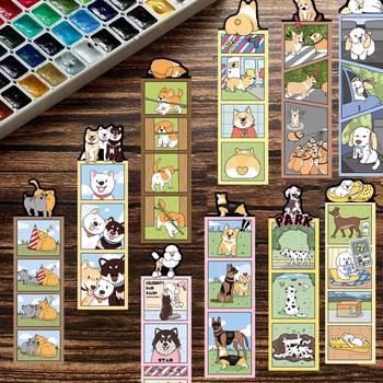 30 cartoon original dog world bookmarks simple hand account creative material ins reading paper bookmarks can be DIY