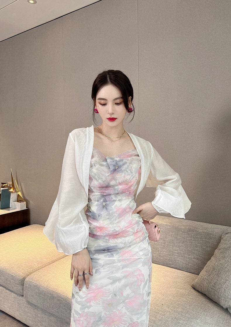 Áo khoác cardigan nữ ngắn tay mỏng nhẹ chống nắng du lịch phong cách phương Tây — [Đen], [Trắng], [Kaki] chi tiết 12
