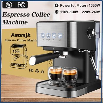 Cross-Border Ready-Made Coffee Machine Italian American Standard European Standard British Standard Australian Standard Popular Household Touch Panel Steam Milk Foam