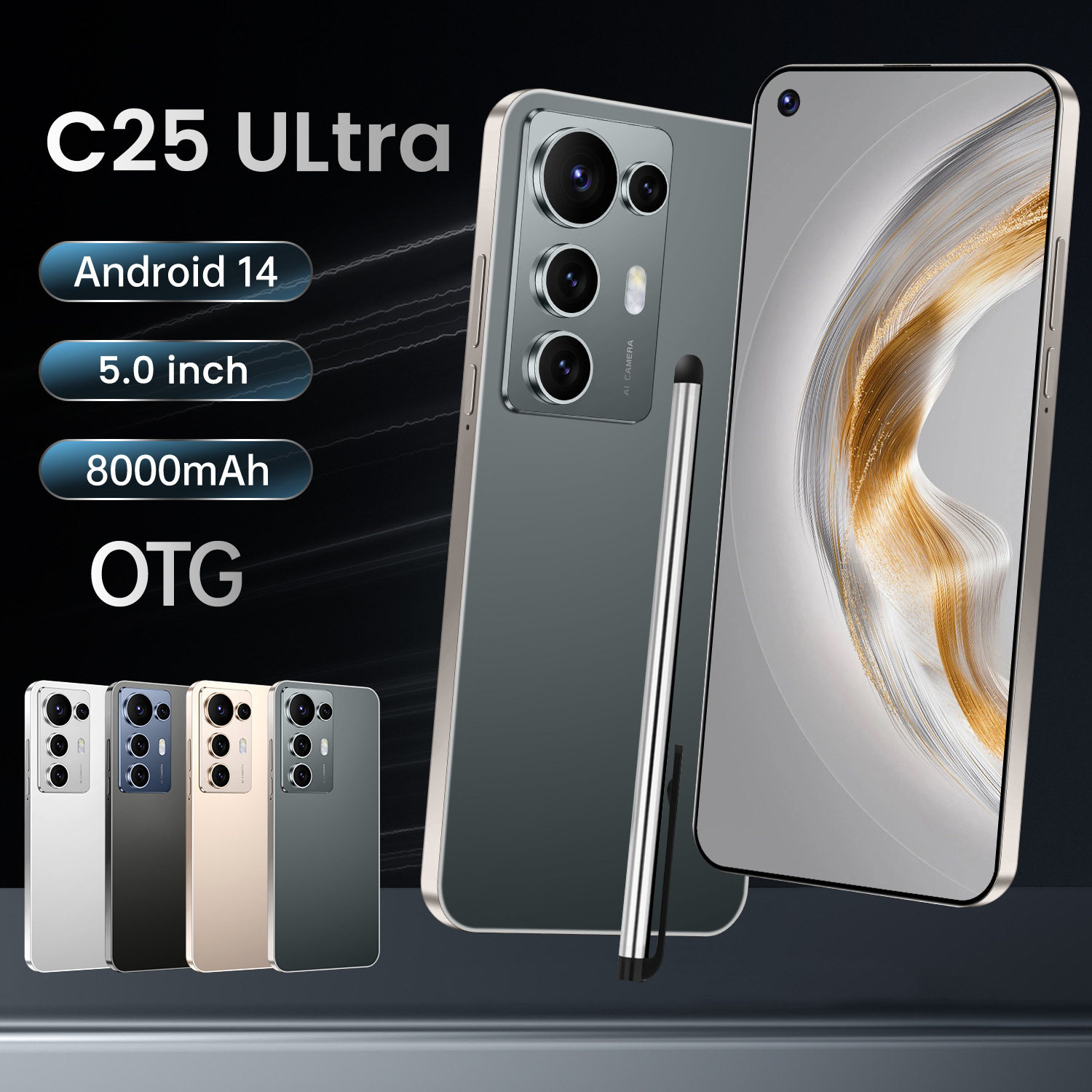 c25 ultra cross-border mobile phone global version true 4g h...