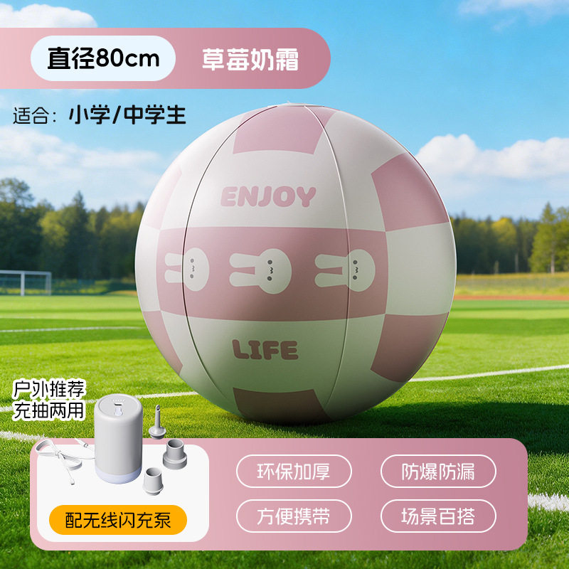 巨型充气沙滩球户外草地学校幼儿园趣味运动会足球排球活动大球代