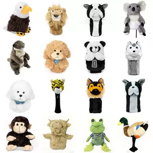 ของเล่นตุ๊กตาผ้าพลัช อุปกรณ์เสริมกอล์ฟ ที่คลุมไม้กอล์ฟรูปสุนัขน่ารักการ์ตูน จำหน่ายตรงจากโรงงาน