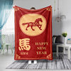 Cross-Border New Year Flannel Blanket Digital Printed Blanket Office Lunch Break Shawl Blanket Home Bedroom Sofa Blanket
