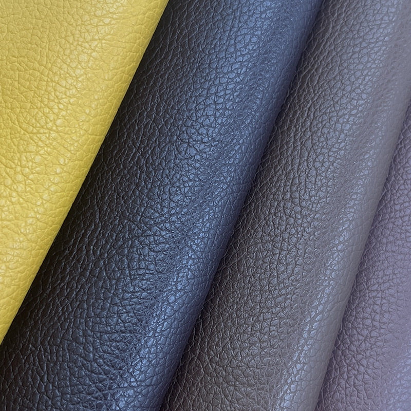 1.5mm Thick Lychee Pattern Leather, Suede Velvet Bottom Nappa Pattern Pvc Leather, Handbag Backpack Luggage Leather