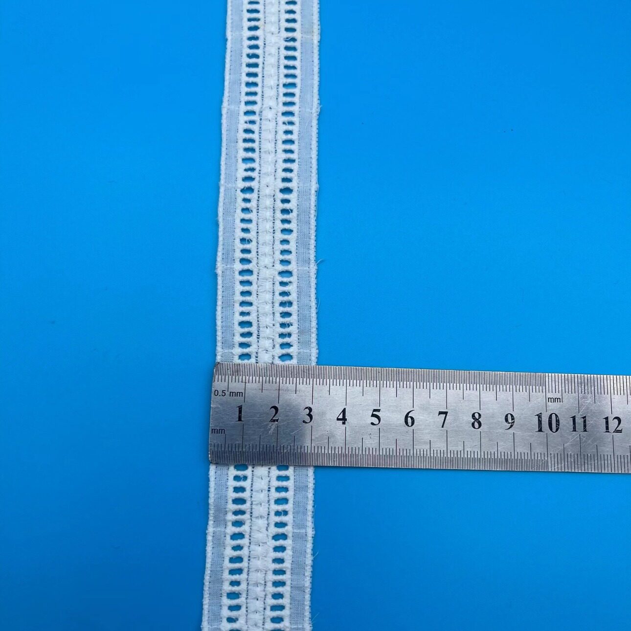 Staircase Cotton Lace 3cm Small Striped Cotton Embroidery Lace Square Hollow Embroidery Lace Accessories in Stock