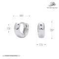 925 Silver Plated Platinum -5mm