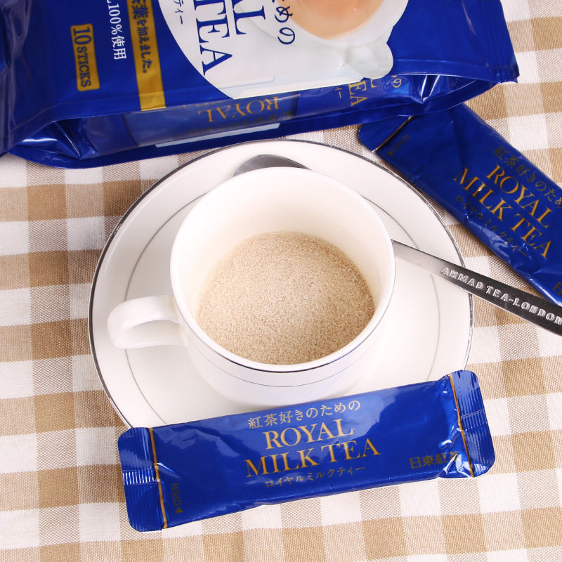 in stock Ridong royal milk tea black tea imported from Japan Hokkaido white peach net red instant bag cold bubble