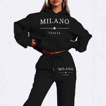 International Site Amazon Best-Selling Casual, Comfortable and Simple Women's Sweatshirt Set Autumn Fleece Hoodie Wholesale