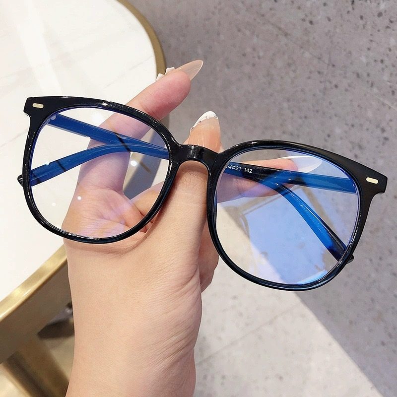 New Fashionable Large-Frame Anti-Blue Light Glasses for Students Korean Version Internet Celebrity Square Frame Plain Mirror Face-Shaping Glasses Frame