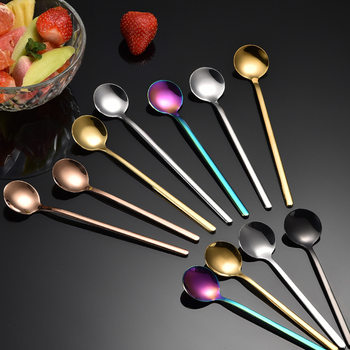 304 Stainless Steel Small Round Spoon, High-Looking Coffee Spoon, Small Spoon, Honey Spoon, Mixing Spoon, Bird's Nest Spoon Manufacturer Wholesale