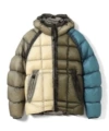Sunglasses color block down jacket