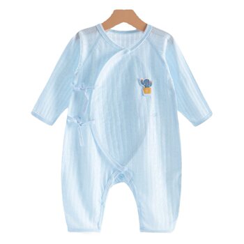 Summer baby clothes thin class a newborn jumpsuit cotton boneless 0-6 months baby long sleeve air conditioning suit