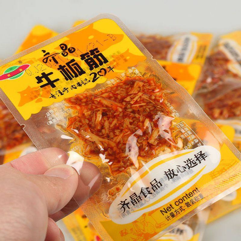 Spicy Beef Jerky Made from Beef Tendon, Individually Packaged, Popular Snack, Satisfying Beef Jerky from the Source Factory, Free Shipping
