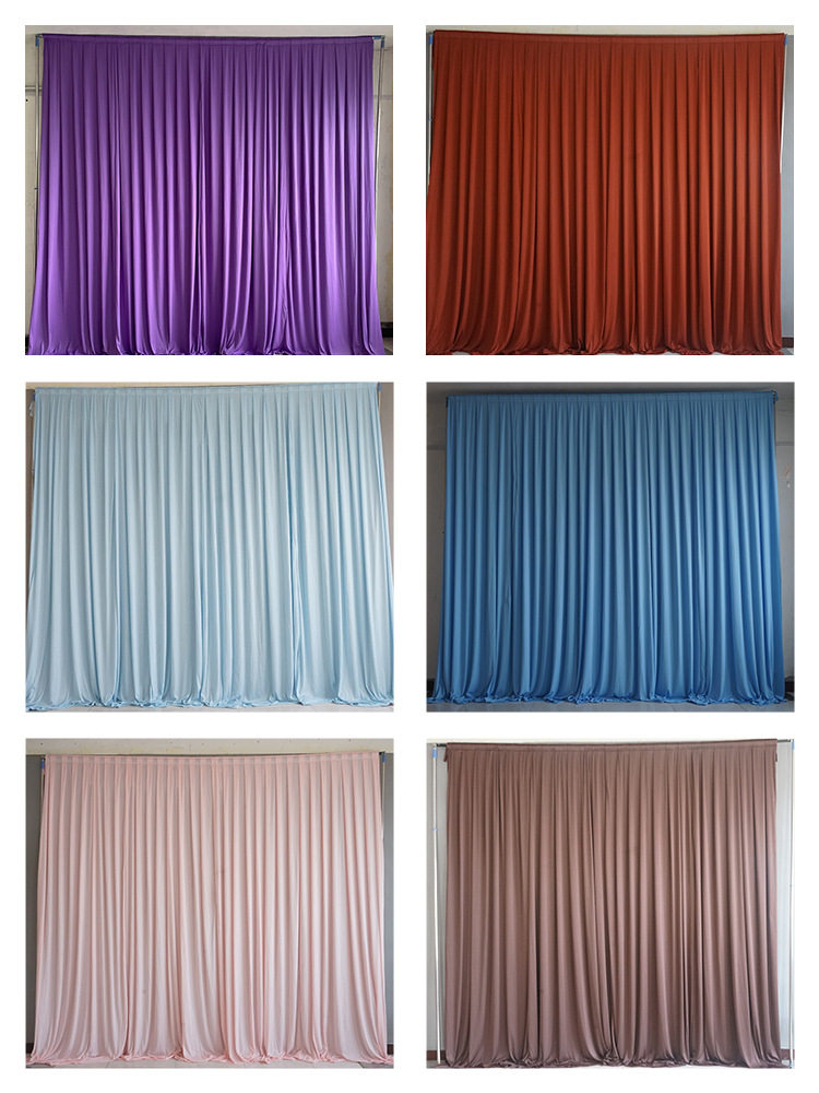 Wedding Background Gauze Stage Curtain Curtain Wedding Base Cloth Milk Silk Elastic Curtain Live Broadcast Scene Layout