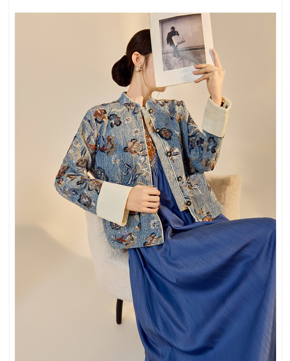 Đầm dây midi nữ dáng suông họa tiết dệt cao cấp