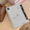 Black floral Y fold ipad10/9/8 generation MINI7 tablet air6/5 protective case pro11 inch A16 protective cover