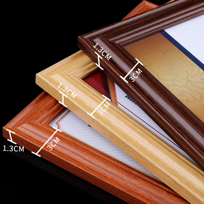 a4 wooden certificate frame simple a3 business license frame calligraphy and painting calligraphy 8K frame a5 certificate photo frame wholesale