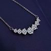 Smile Necklace Women's New Shiny Imitation Moissanite Zircon Pendant Necklace Fashion Light Luxury High-end Elegant Jewelry