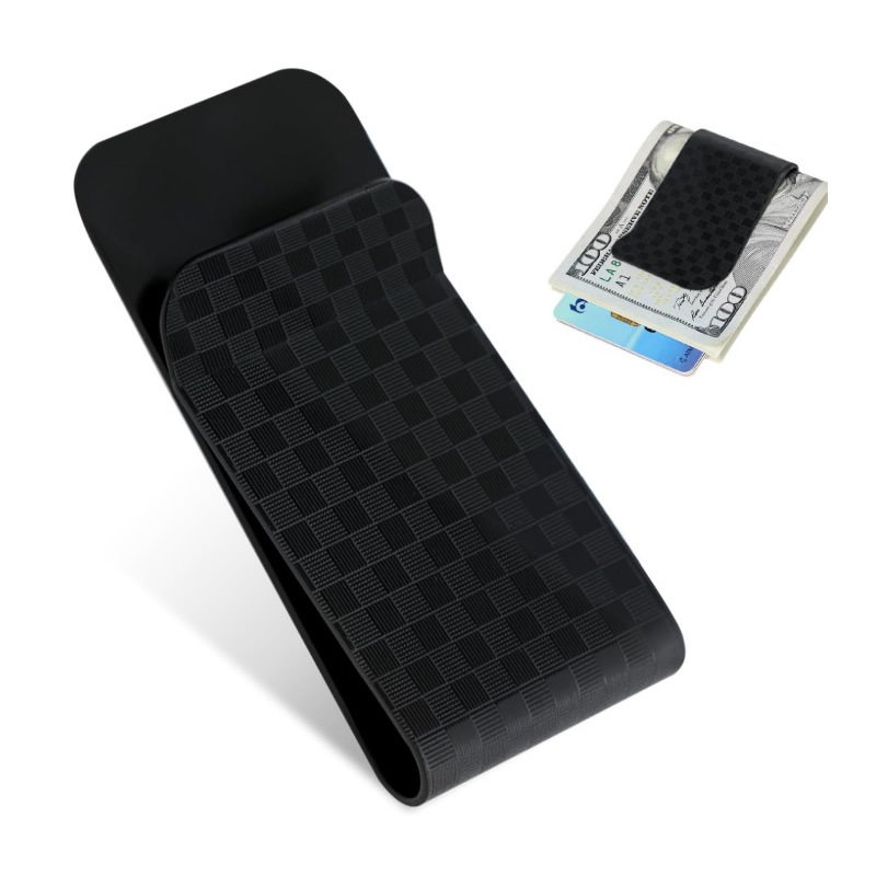 New Card Holder Portable Moisture-Proof Carbon Fiber Cross-Border Amazon Popular Ebay Stripesd Wallet Card Holder Copper Wallet