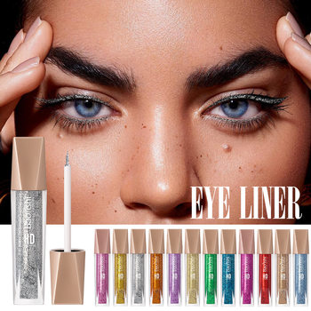 Cross-Border Hot Product Baolishi Waterproof Long-Lasting Non-Smudge Eyeliner 12-Colorful Sequin Colorful Eye Shadow Eyeliner