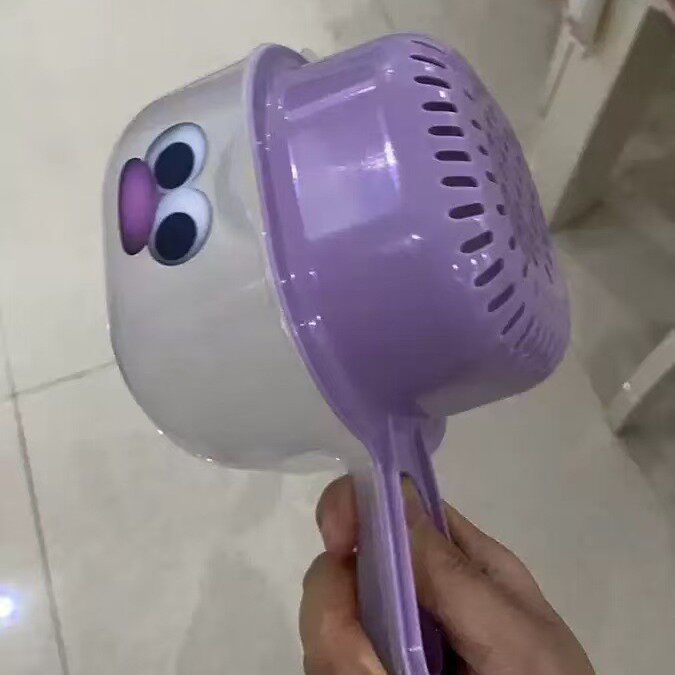 Dopamine Draining Basket for Home Kitchen, Thickened Double-Layer Vegetable Washing Basket, Portable Hollow Fruit and Rice Washing Multi-Purpose Basin